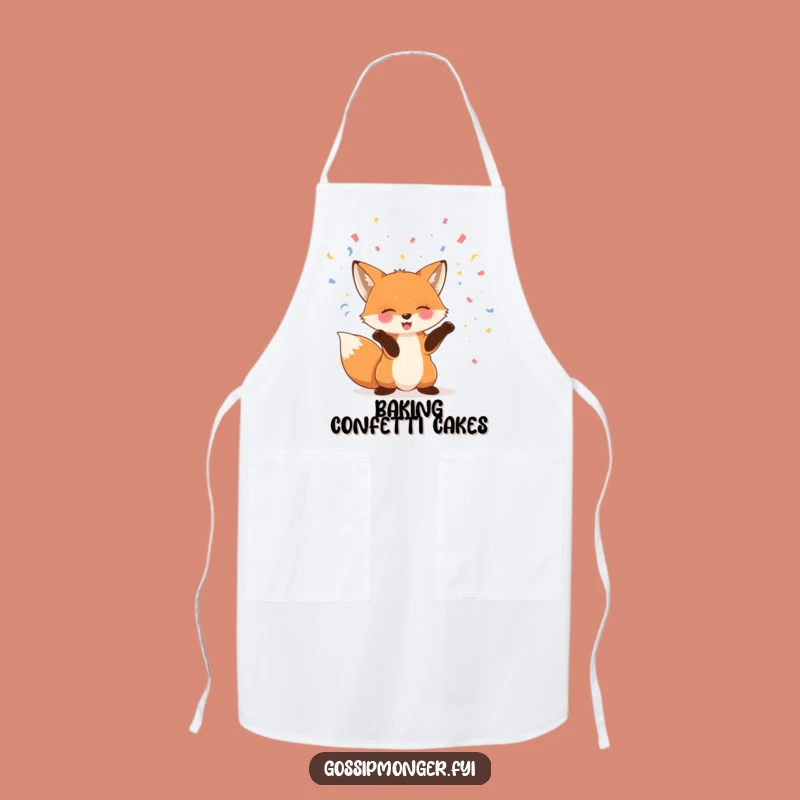 Funny Fox Apron, Party Chef Confetti, Hilarious Cooking Gift!