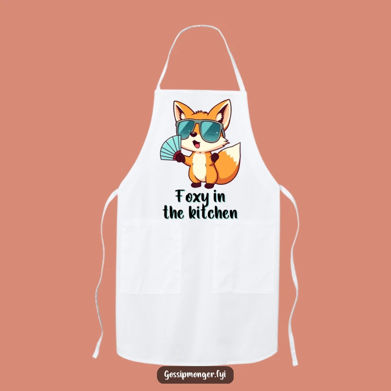 Funny Fox Sunglasses Fan Apron: Cool Wild Chef's Accessory