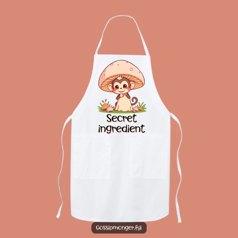 Funny Monkey Apron: Mischievous Chef Monkey, a Hilarious Kitchen Spy Gift