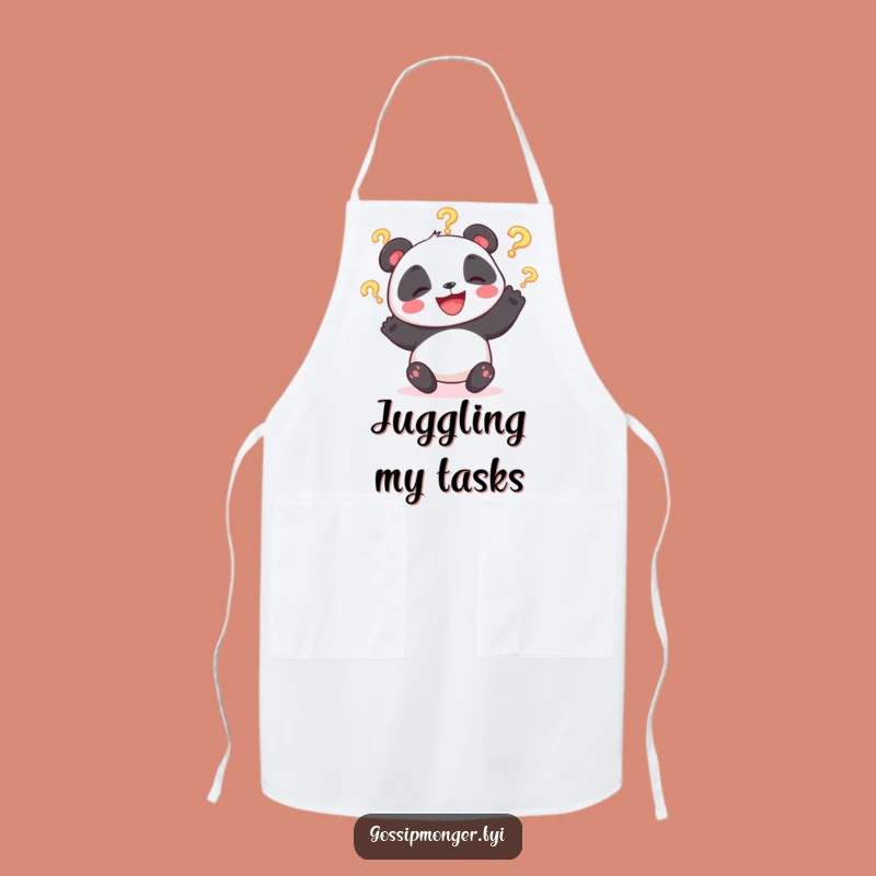 Funny Panda Apron: Kitchen Juggler Design, A Hilarious Gift for Foodies