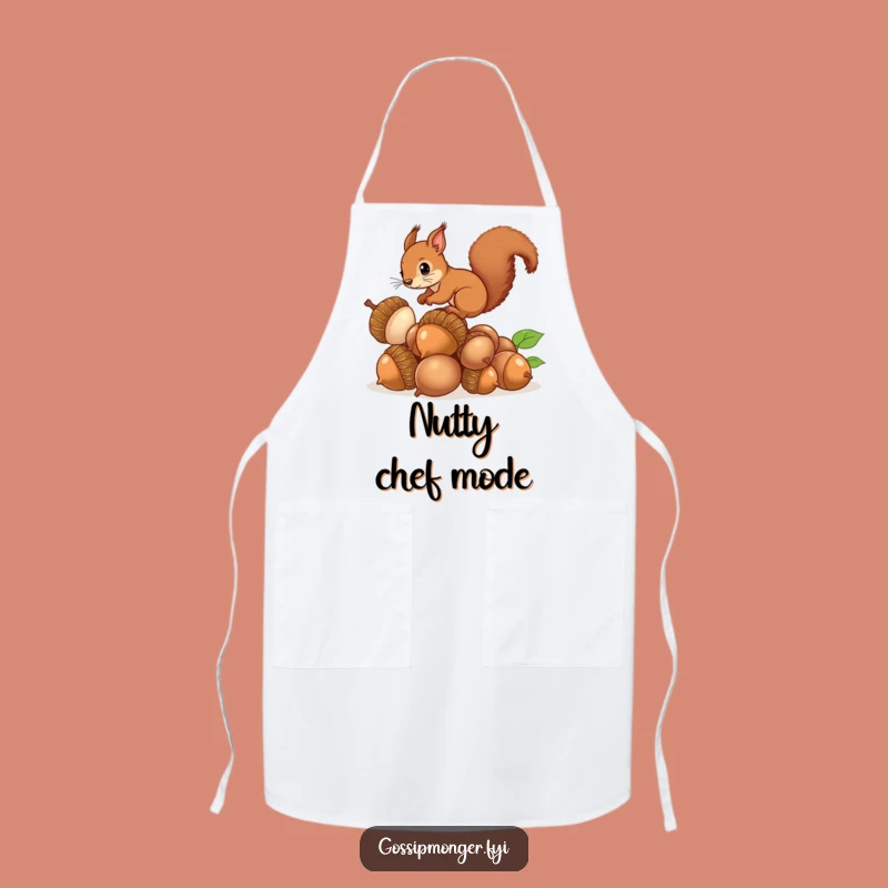 Funny Squirrel Acorns Apron: Kitchen Curious Balance, Perfect Funny Gift for Chefs