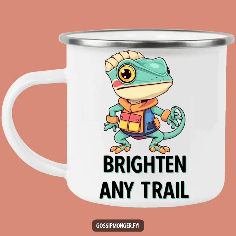 Funny Chameleon Fashion Camping Mug - Stylish & Hilarious Drinkware