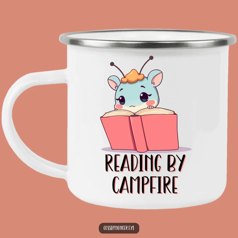 Funny Curious Creature Camping Mug - Adventure-Ready Humorous Book Lover's Cup