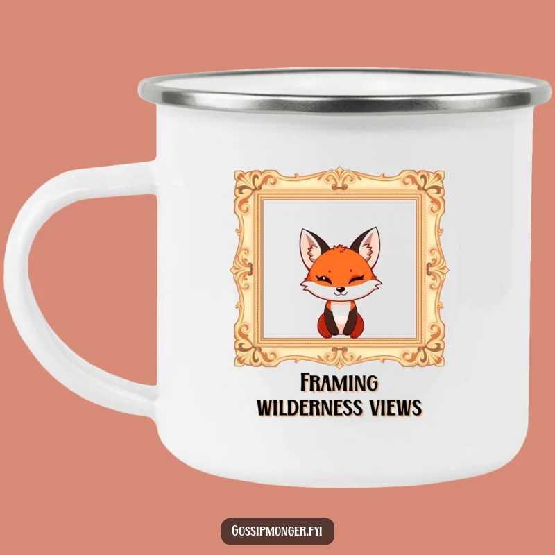 Funny Fox Frame Camping Mug: Whimsical Outdoor Gear For Adventurers
