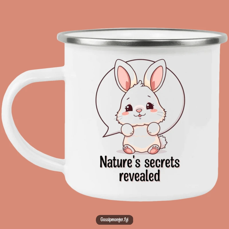 Funny Bunny Camping Mug, Rugged Peek-a-Boo Mug, Hilarious Outdoor Gift!