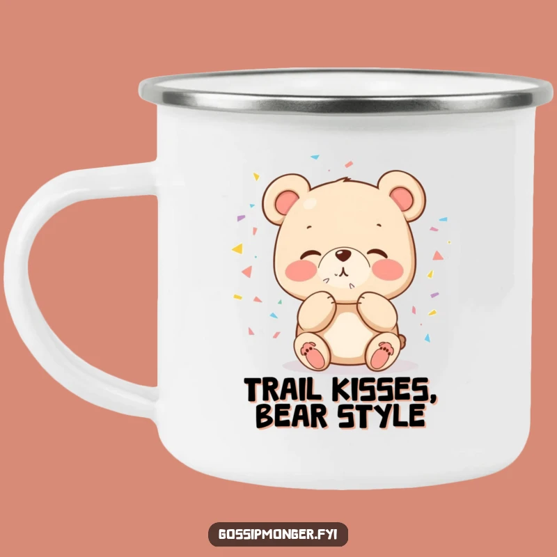 Funny Bear Campfire Mug - Cute Confetti Celebration Outdoors Gift