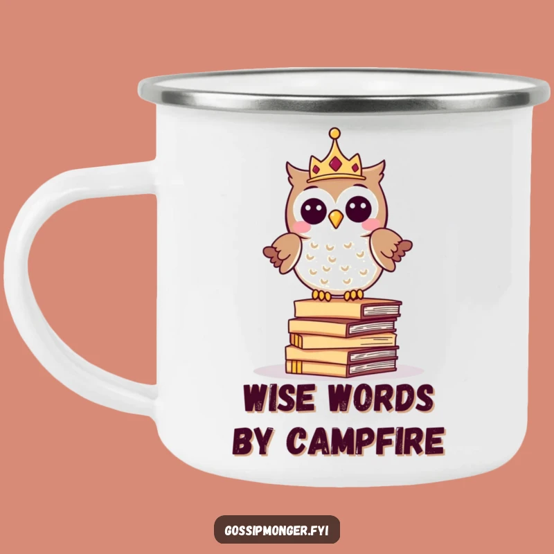 Funny Royal Owl Camping Mug: Wise Sips Outdoors, Perfect Funny Gift