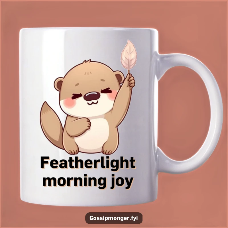 Funny Otter Feather Mug: A Whimsical & Playful Gift For Nature Lovers