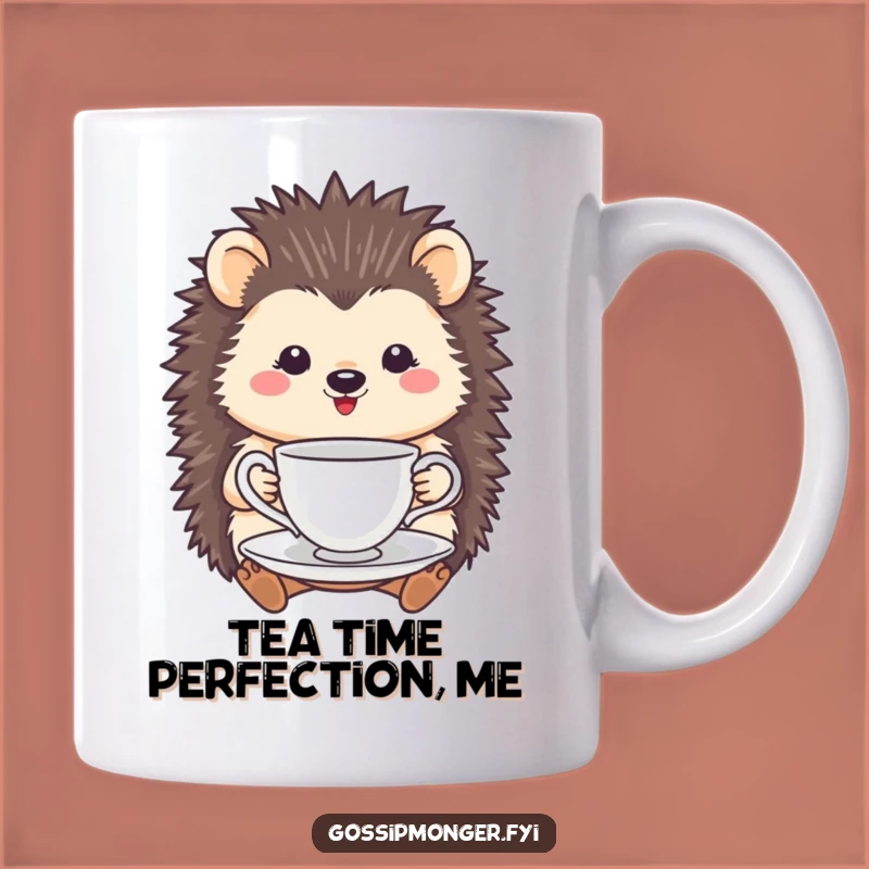 Funny Hedgehog Tea Cup Mug: Enjoy a Delicate, Smiling Moment
