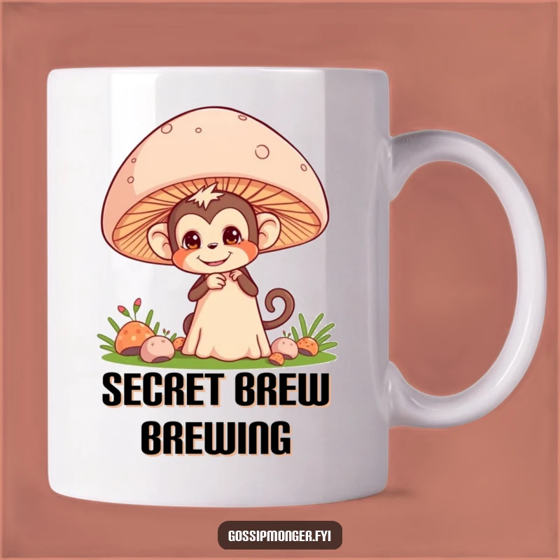 Funny Monkey Eavesdrop Mug: Mischievous Primate, Perfect Secret Keeper Gift
