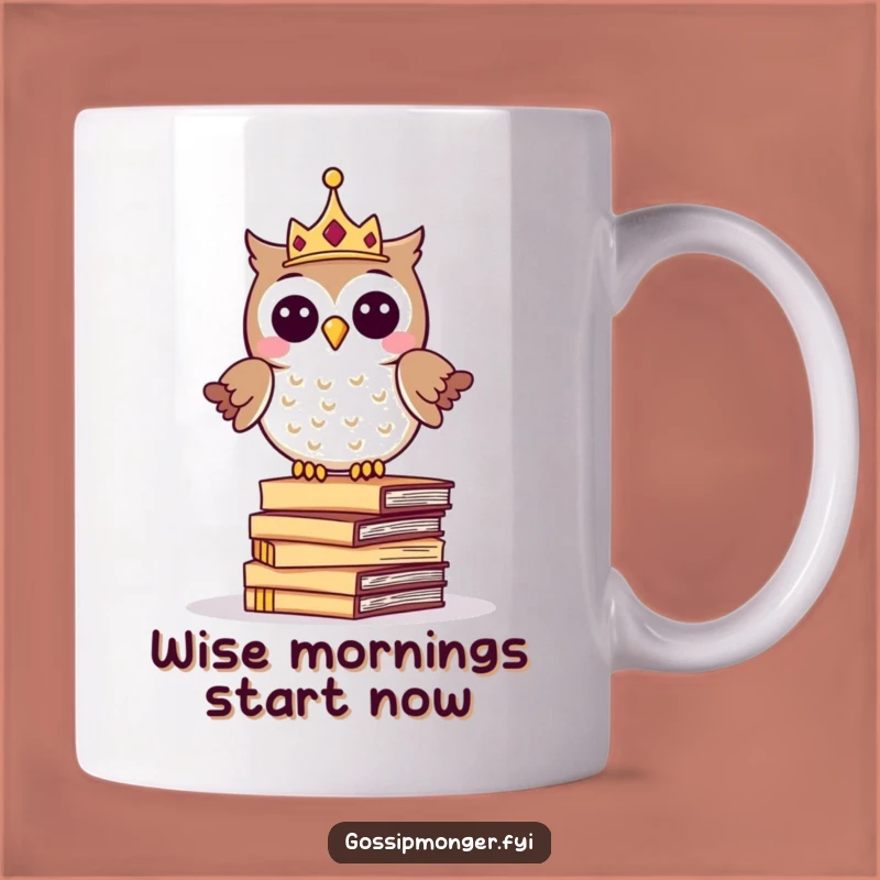 Funny Royal Owl Mug: Wise Words & Giggles, Perfect Funny Gift for Book Lovers