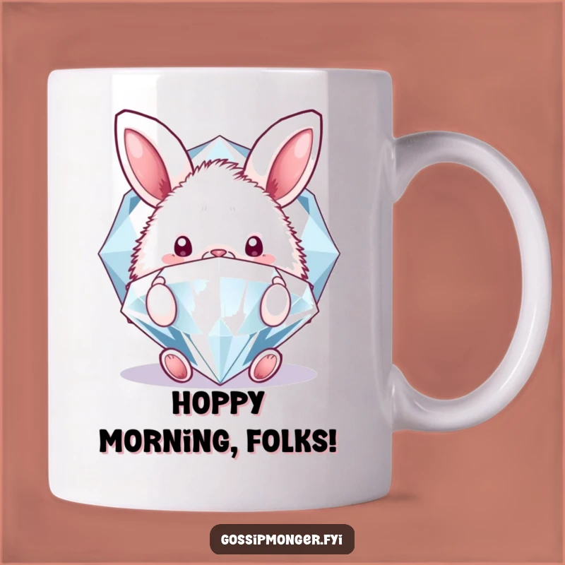 Funny Bunny Diamond Mug - Adorable & Humorous Gift Idea