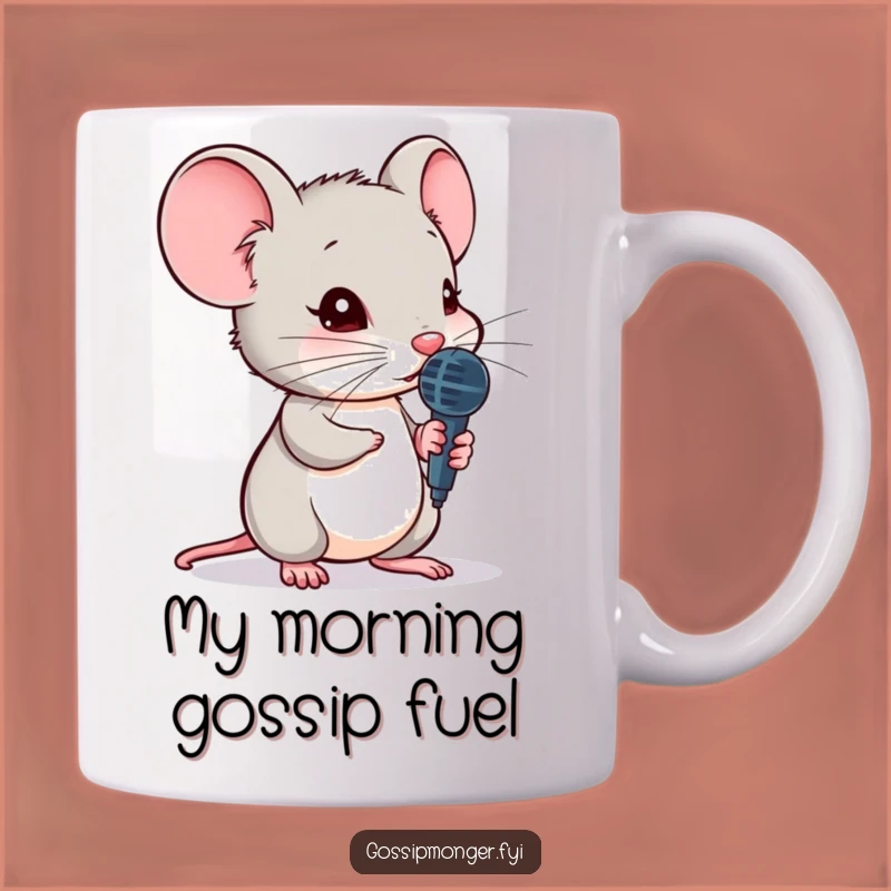 Funny Mouse Secret Mug - Microphone Listener Character Gift