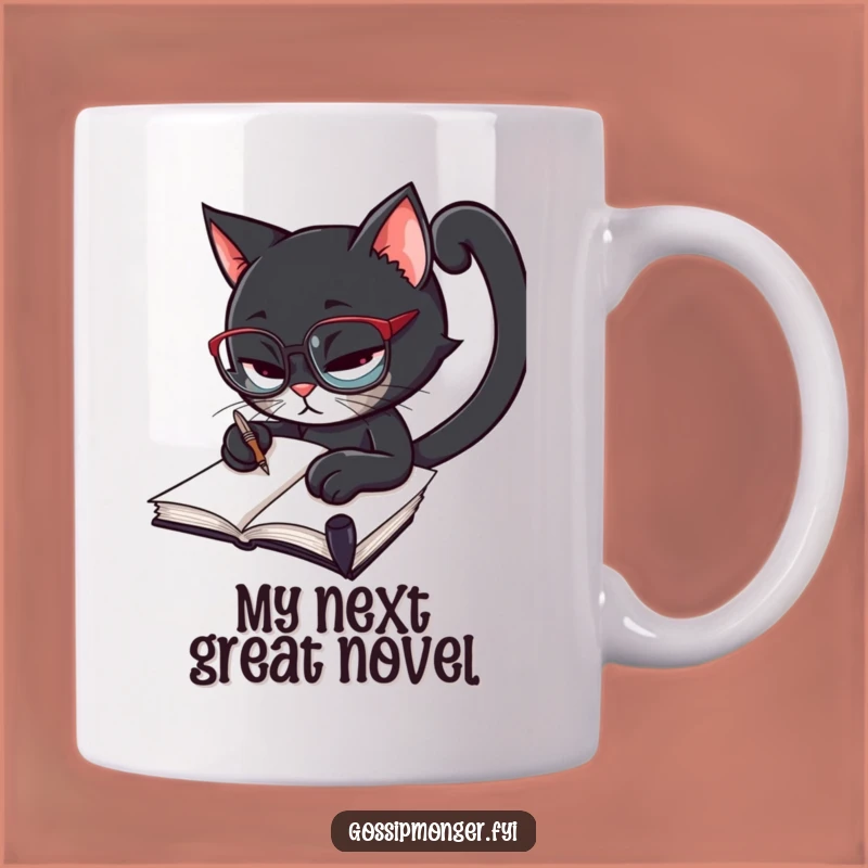 Funny Smart Cat Scribbler Mug: A Whimsical Writer Gift For Book Lovers