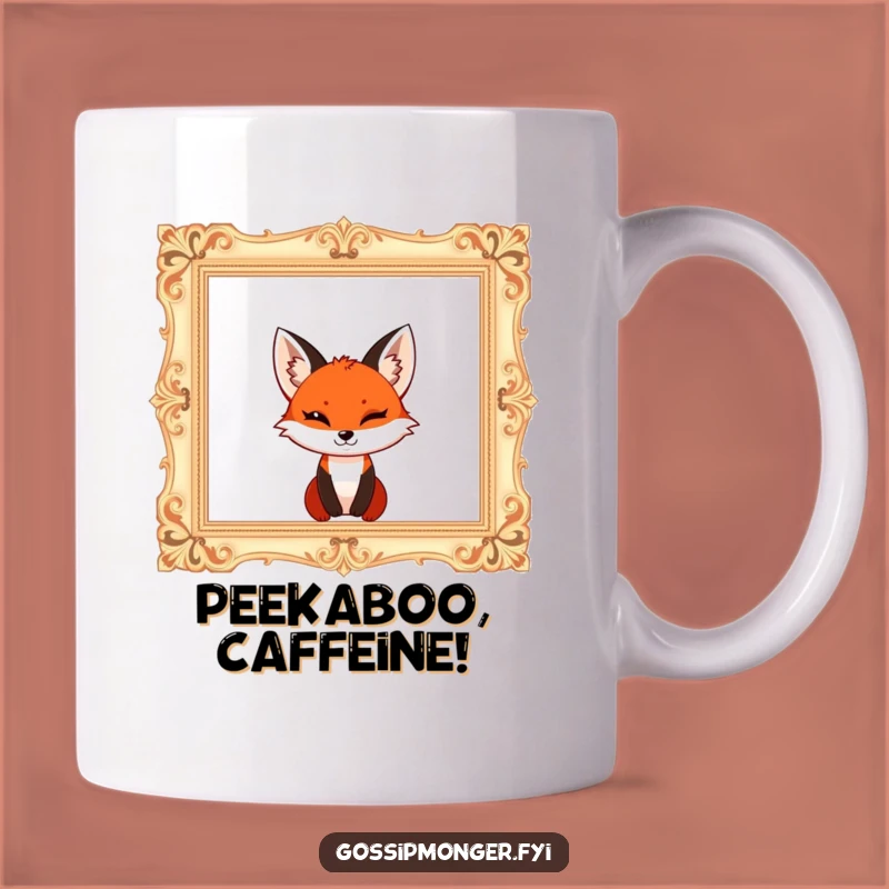 Funny Fox Peek-a-Boo Mug: A Whimsical & Cheeky Gift For Art Lovers