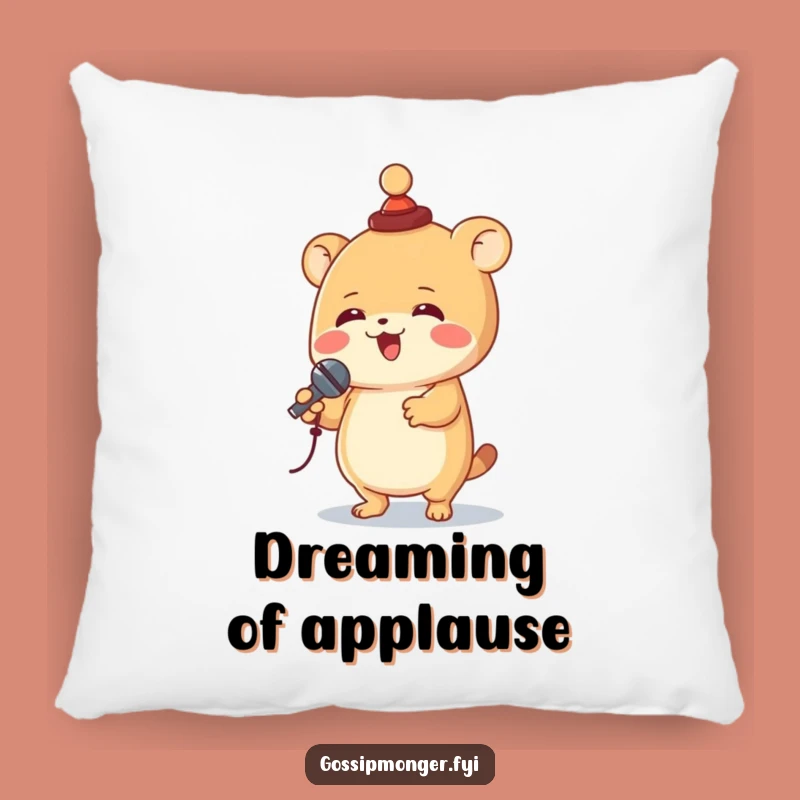 Funny Singing Creature Pillow - Cozy Star Performer's Humorous Cushion
