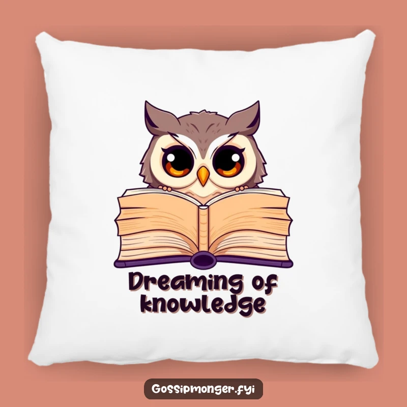 Funny Owl Pillow: Cozy Bookworm Owl Cushion, the Perfect Humorous Gift for Readers