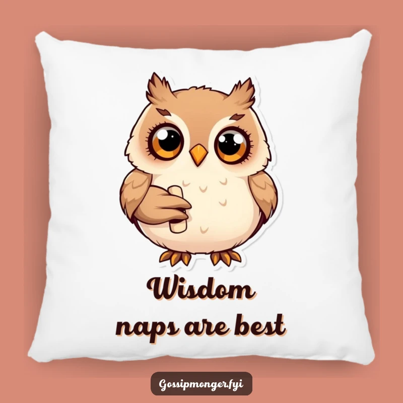 Funny Owl Scroll Pillow: Cozy & Cute Decor For Curious Nooks