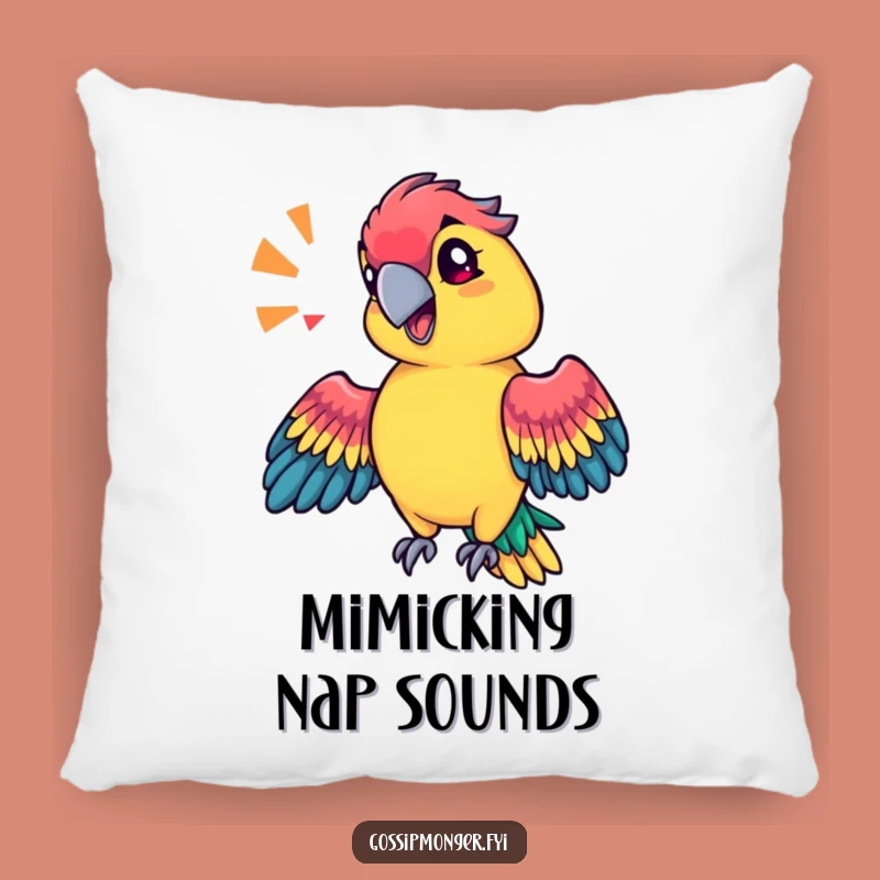 Funny Parrot Sound Pillow: Cozy & Vibrant Decor For Lively Homes