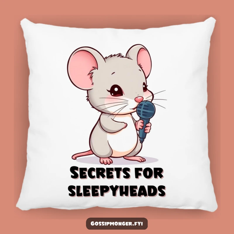 Funny Mouse Pillow - Cozy Secret Listener Throw Pillow Gift