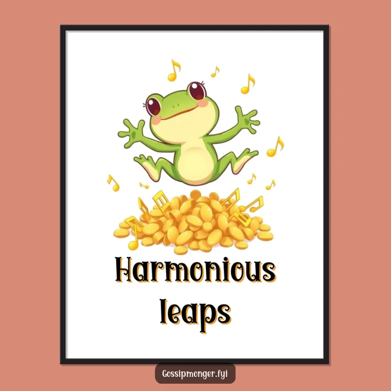 Funny Frog Digital Art: Musical Leap, A Hilarious Gift of Harmony