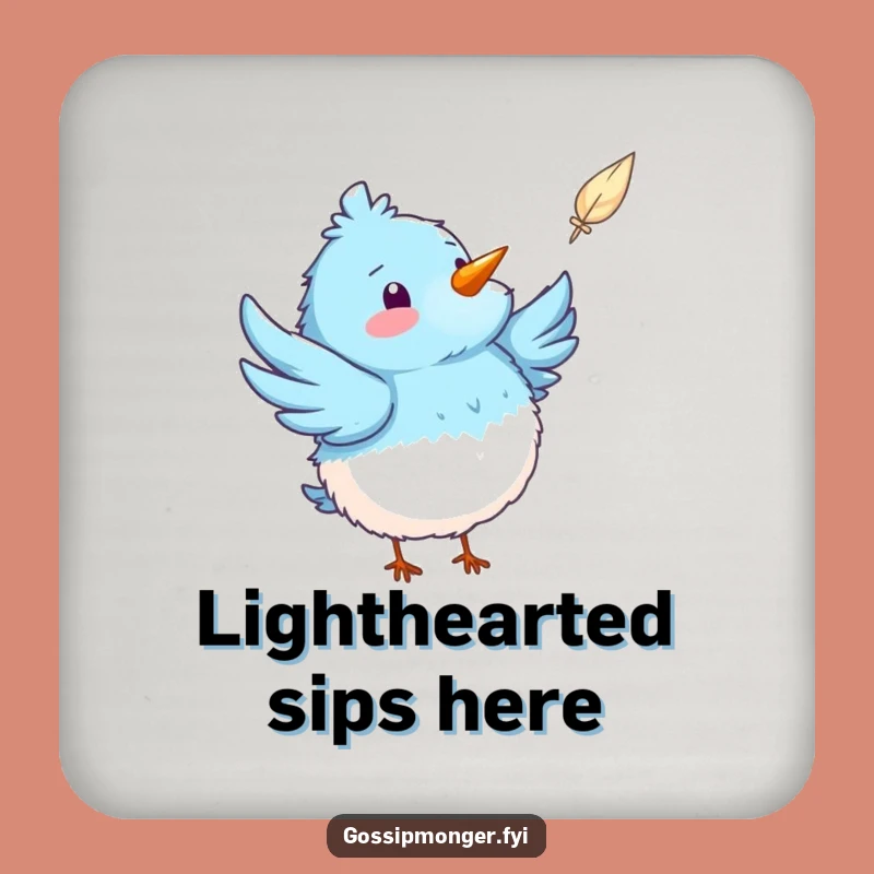 Funny Bird Feather Coaster: Protect Surfaces with Playful Charm