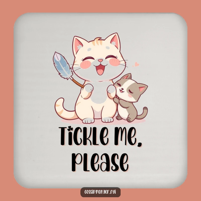 Funny Cat Tickle Coasters: Protect Surfaces with Playful Giggles
