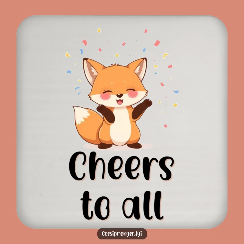 Funny Fox Coaster Set, Party Drink Protector, Hilarious Gift!