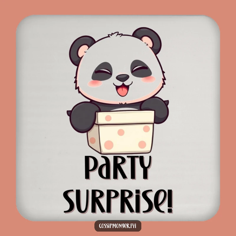 Funny Panda Coaster: Protect Surfaces With Playful Charm, Funny Gift