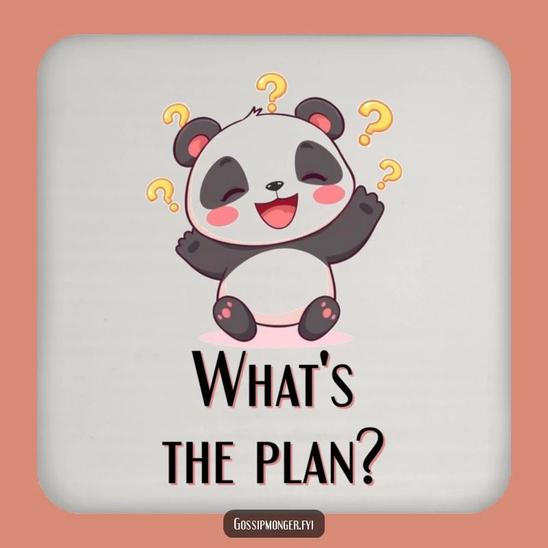 Funny Panda Coaster: Question Mark Protection, A Hilarious Gift for Surfaces