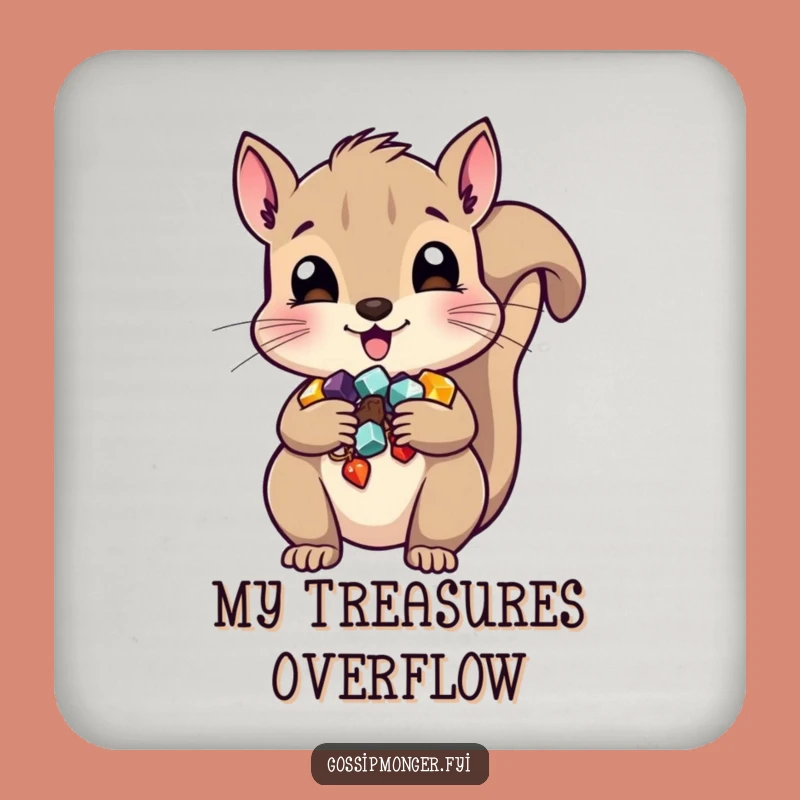 Funny Squirrel Coaster Set - Mischievous Trinket Protector Gift