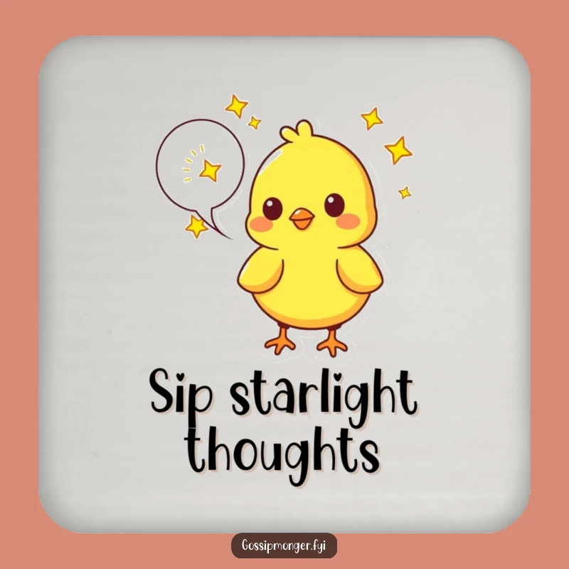 Funny Chick Starry Dreams Coaster Set - Whimsical Drink Protection Gift