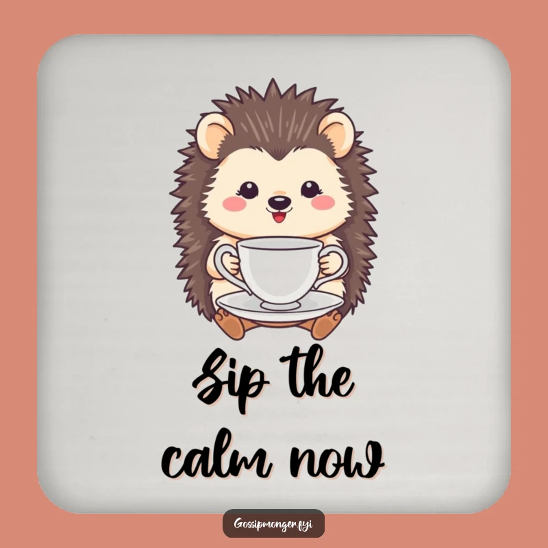 Funny Hedgehog Tea Cup Coasters: Protect Surfaces with Delicate Charm