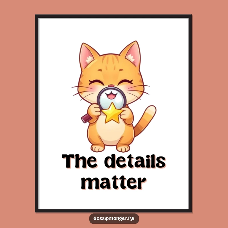 Funny Cat Poster: Star Gazing Whimsy, A Hilarious Gift for Any Room