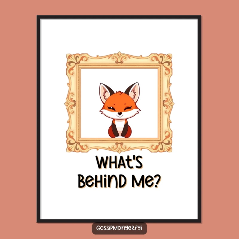 Funny Fox Frame Poster: Whimsical Wall Art For Playful Spaces