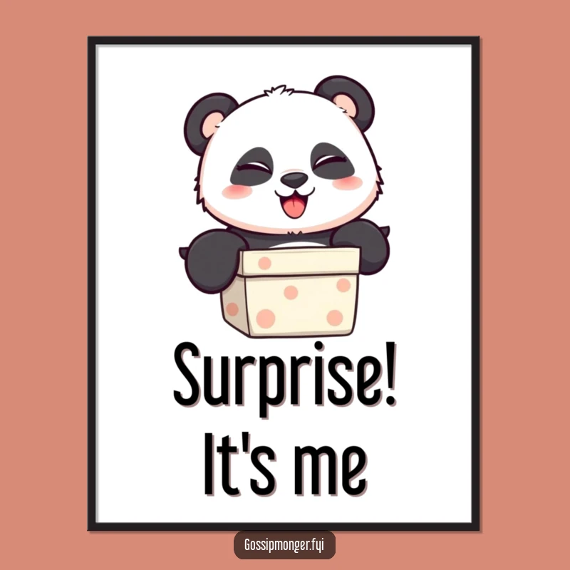 Funny Panda Gift Poster: Playful Art, Inspiring Funny Gift