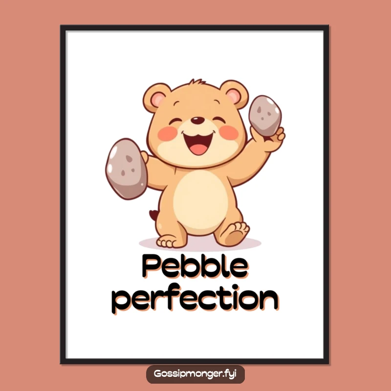 Funny Bear Poster, Juggling Cub Art, Hilarious Wall Decor Gift!