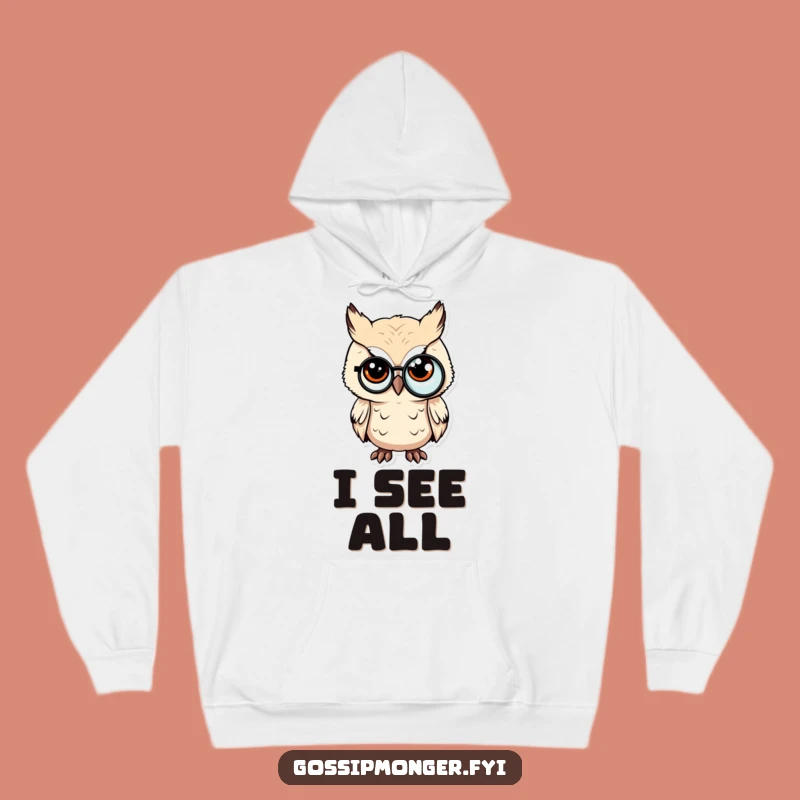 Cozy Funny Sly Owl Hoodie - Warm Wit for the Sophisticated Funny Gift