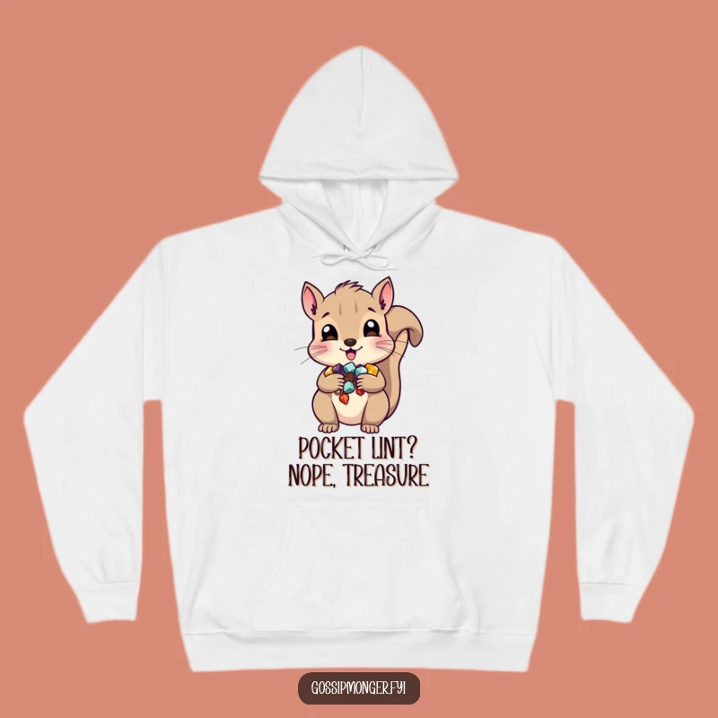 Cozy Funny Squirrel Trinket Stash Hoodie - Warm & Whimsical Gift