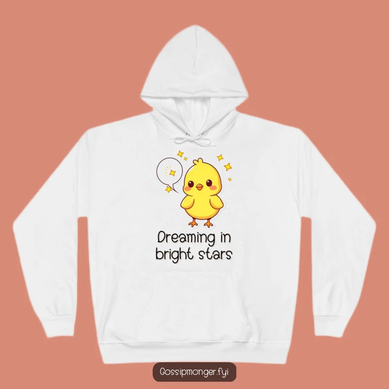 Funny Chick Dreaming Big Hoodie - Cozy Starry Night Wear Gift