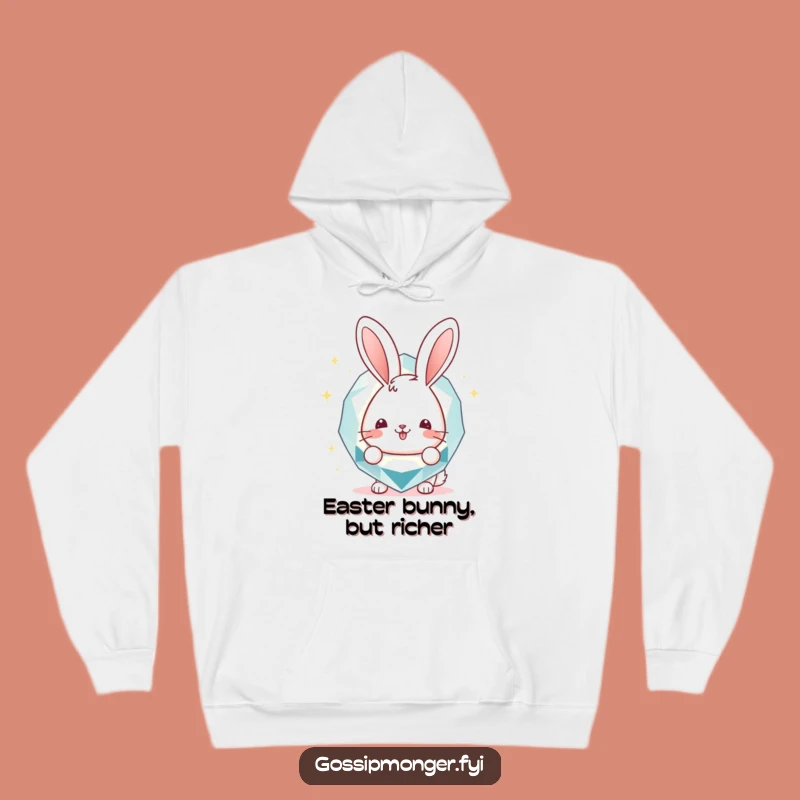 Funny Bunny Gemstone Hoodie: Cozy Up with this Cheerful Peek Funny Gift