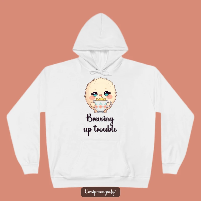 Funny Fluffy Creature Hoodie: Cozy Winking Style, Perfect Humorous Comfort Gift!