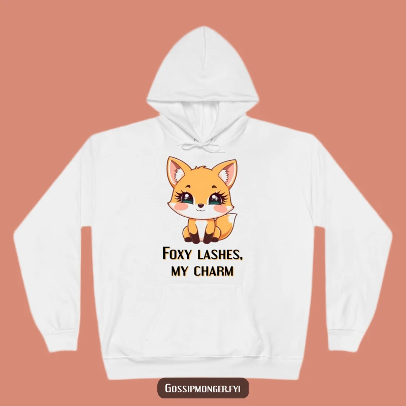 Funny Fox Sparkle Hoodie - Cozy Flirty Foxy Wear Gift