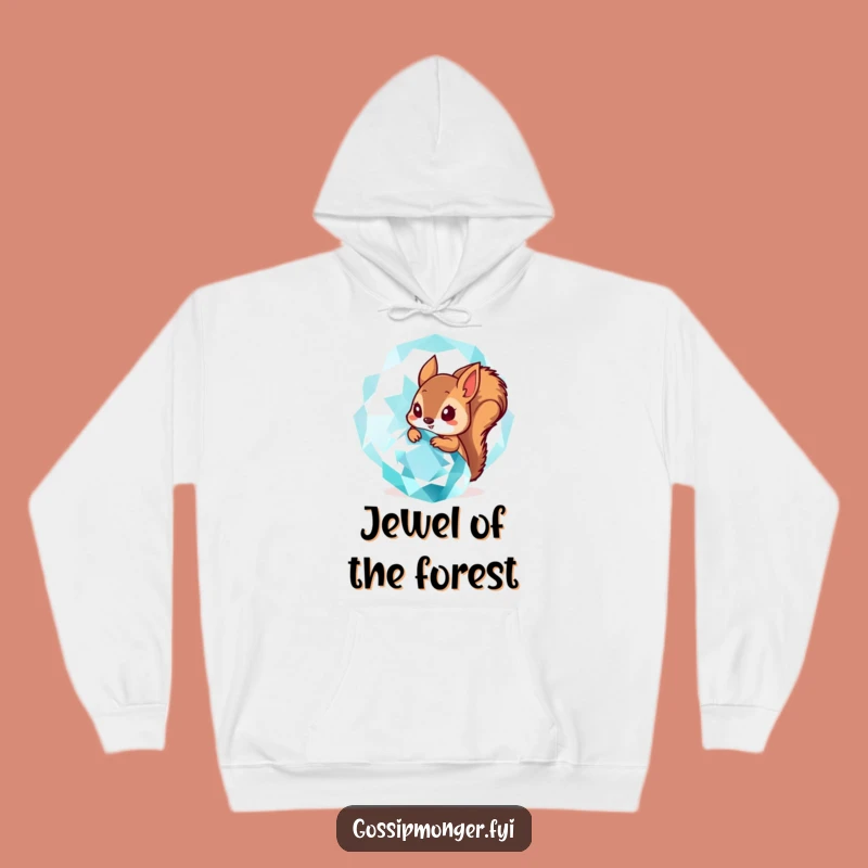 Funny Squirrel Gem Hoodie: Cozy Up With Sparkle - Perfect Funny Gift
