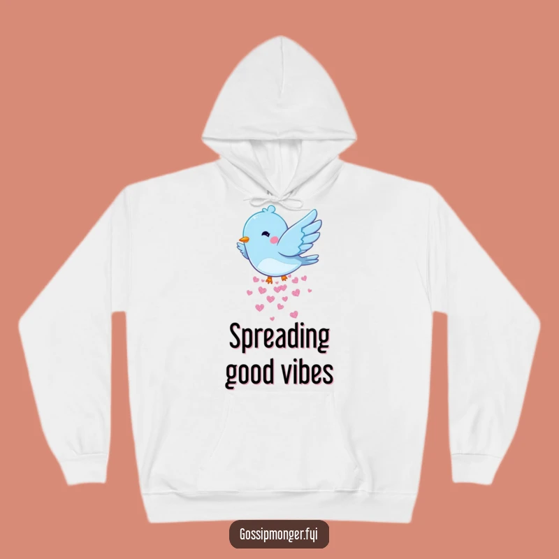 Funny Bluebird Hearts Hoodie: Cozy Playful Flutter, Perfect Funny Gift for Warm Hugs