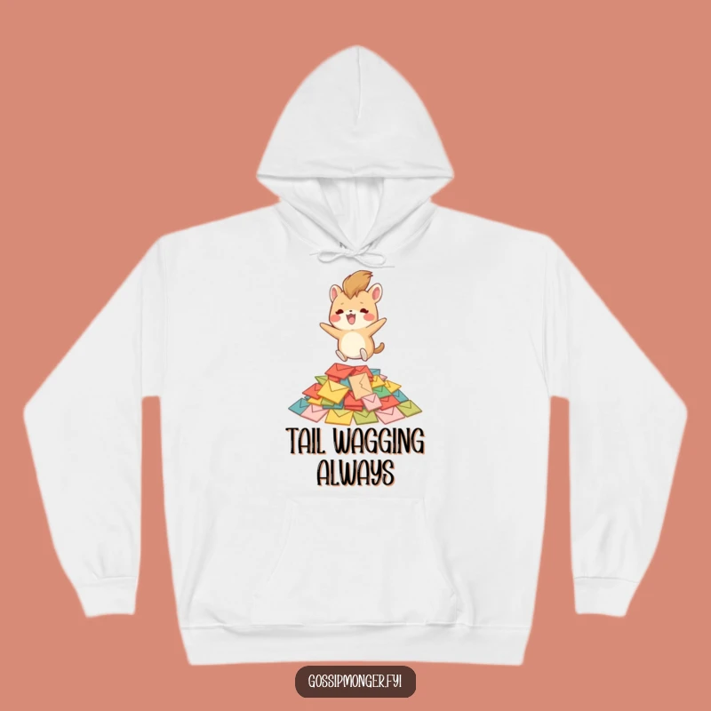 Funny Bouncing Creature Hoodie - Cozy Mail Lover's Humorous Sweatshirt