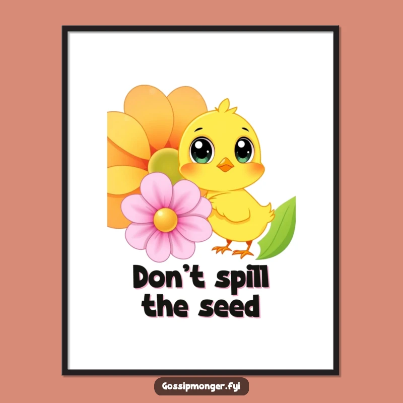 Funny Free Printable Wall Art: Chick Whispering Secrets - Whimsical Downloadable Decor