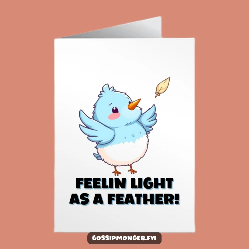Free Printable Bird Birthday Card: Funny Feather Fanatic DIY Downloadable Gift