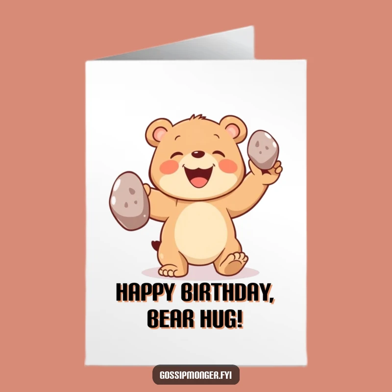 Free Printable Bear Cub Birthday Card: Juggling Fun, Downloadable DIY Gift for Smiles