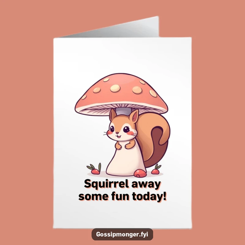 Free Printable Birthday Card: Curious Squirrel Surprise, Hilarious Downloadable Gift